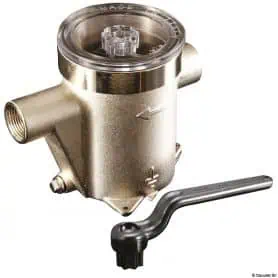 Filtro depurazione acqua in ottone nichelato per raffreddamento motore