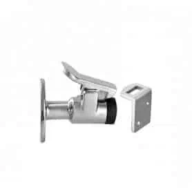 Snap-on stainless steel door stop mm. 61, base diameter mm.50