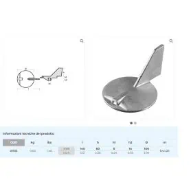 Yamaha V6 outboard motor fin - 150-225 HP