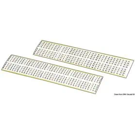 Numeri e lettere autoadesive neri su fondo bianco da 3 mm