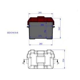 Cassetta portabatteria Octopus