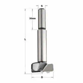 Cylindrical drill bit for hinges, 8x30 mm, 22x90 mm, right-handed