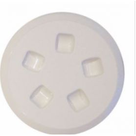 White inspection cap, external diameter 185 mm
