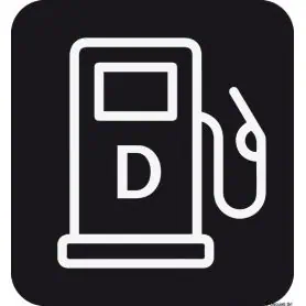 Diesel fuel sticker (sheet of 10 logos) dimensions 25x27