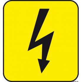 Current hazard sticker (sheet of 10 logos) 25x27