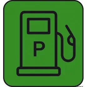 Petrol station sticker (sheet of 10 logos) 25 x 27