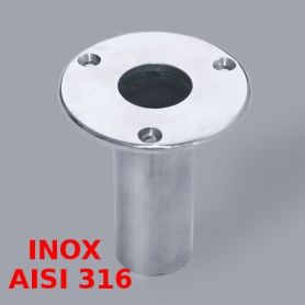 AISI 316 stainless steel deck bushing, diameter 25 mm