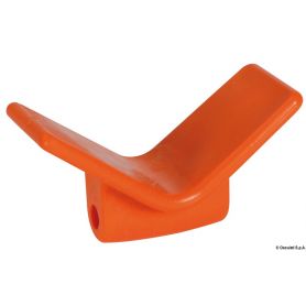 Orange polyurethane bow stop 105 x 67 x 124 mm