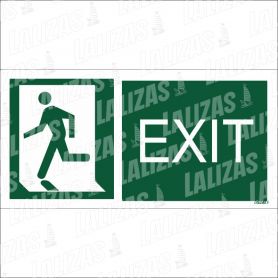 TARGHETTA EXIT MAN RUNNING LEFT CM.15X30