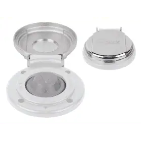 Pulsante a piede gomma grigia discesa Down