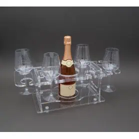 Set portabicchieri/calici trasparente da 4 a 8