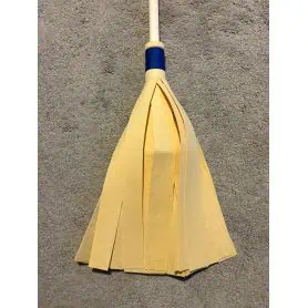 MOCIO IN PELLE CON MANICO LEGNO