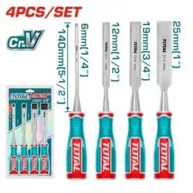 Set of 140 mm wood chisels (4 pcs)