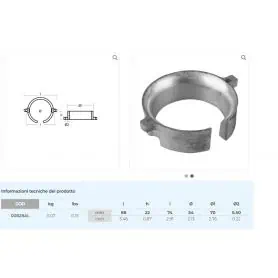 Mercruiser Bravo One aluminium collar anode