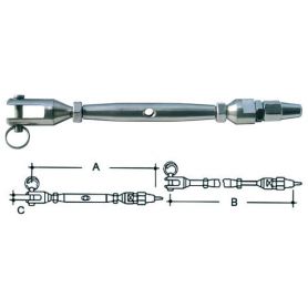 TENDITORE INOX PER CAVO DA MM.4  M 8
