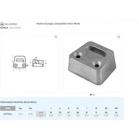 PLACCA COMPATIBILE VOLVO PENTA S.DRIVE