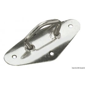 Attacco tangone inox su base curva verticale