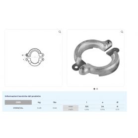 YANMAR TWO-PIECE ALUMINIUM CLAMP WITH INSERT