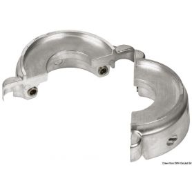 Two-piece anode for sail drive, collar Ã˜ 107 mm.