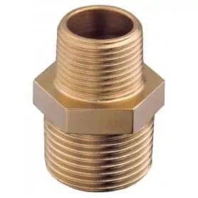 NIPLES DOUBLE RED. THREAD BRASS 1" x 1-2
