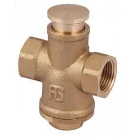 BUTTON TAP IN BRASS 3/8"