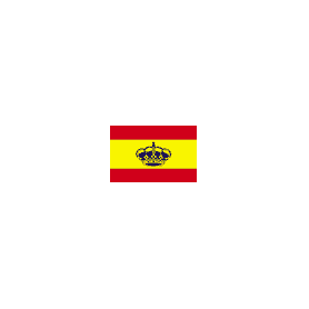 SPANISH FLAG WITH CROWN 20 X 30