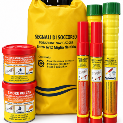 KIT FUOCHI DI SOCCORSO ENTRO 6/12/50 MIGLIA DALLA COSTA