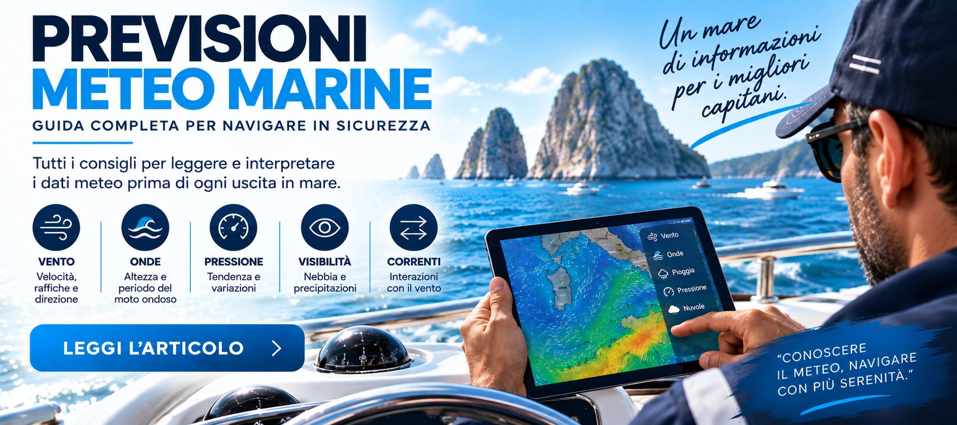Immagine articolo Previsioni Meteo Marine: Come Leggerle Prima di Uscire in Barca